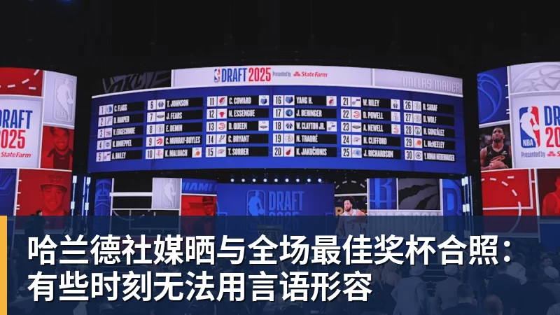 v66体育哈兰德社媒晒与全场最佳奖杯合照：有些时刻无法用言语形容